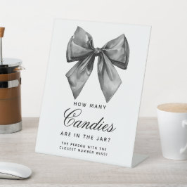 Moderner Schwarzer Bow, wie viele Candies im Jar s Sockelschild
