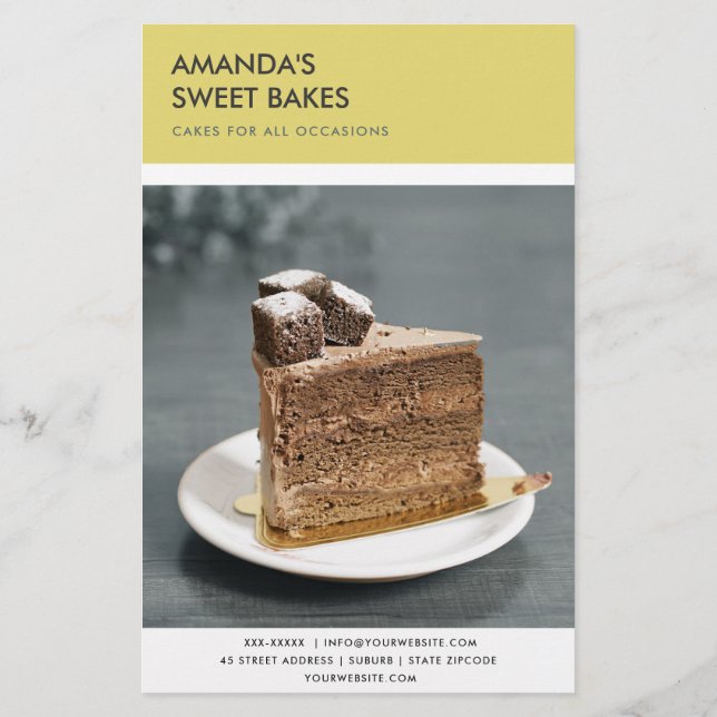 MODERNER, SCHWARZER, GELB-FOTO-PREISDIENST FLYER (Hinten)