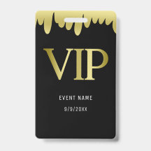 Moderner Schwarzer Gold VIP Pass