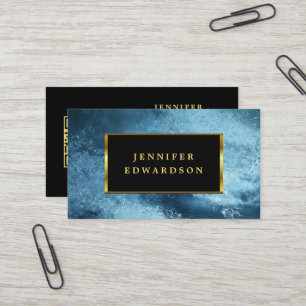 Moderner schwarzer Goldcode QR beruflich Visitenkarte
