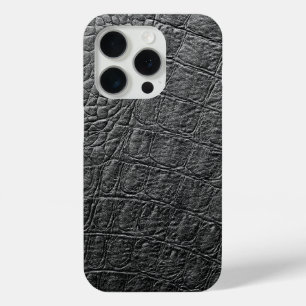 Moderner schwarzer Krokodil Case-Mate iPhone Hülle