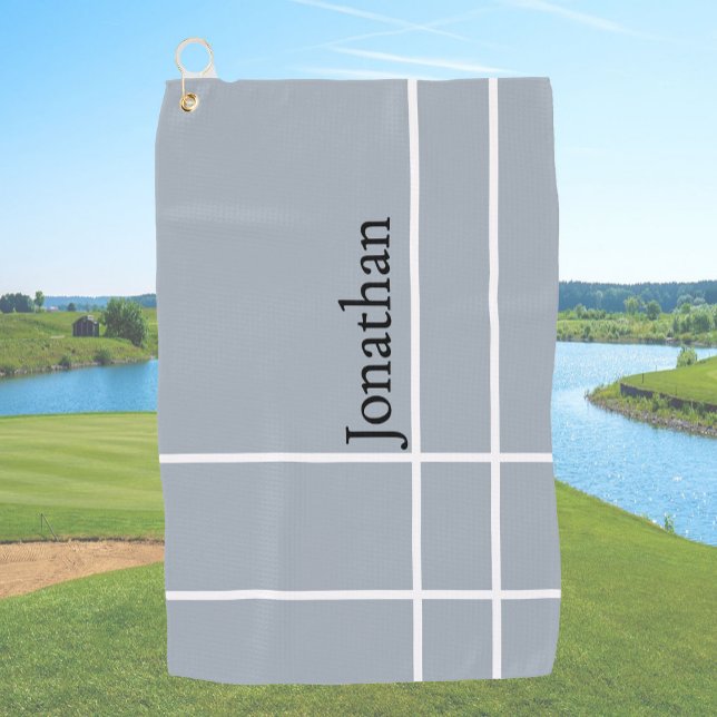 Moderner schwarzer, minimalistischer individuelle  golfhandtuch (Von Creator hochgeladen)