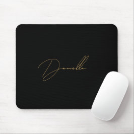 Moderner Schwarzer Minimalistischer und eleganter  Mousepad