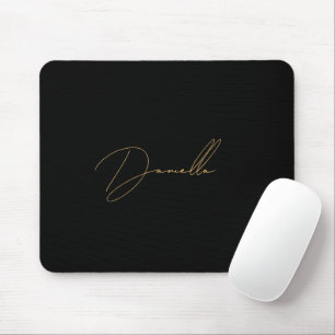 Moderner Schwarzer Minimalistischer und eleganter Mousepad