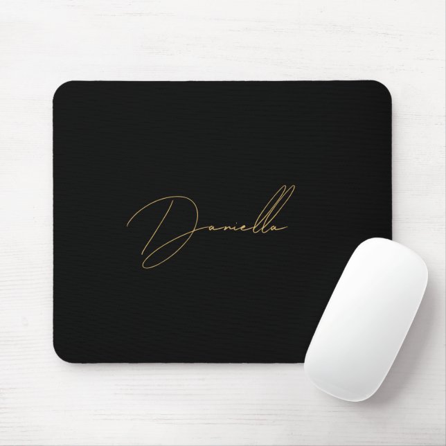 Moderner Schwarzer Minimalistischer und eleganter  Mousepad (Mit Mouse)
