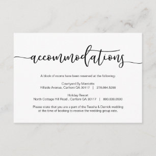 Moderner schwarzer romantischer Schriftart, Unterk Begleitkarte