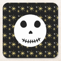 Moderner Schwarzer Spooky Halloween Skull
