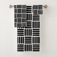 Moderner Schwarzweiss-Basketweave inspirierter