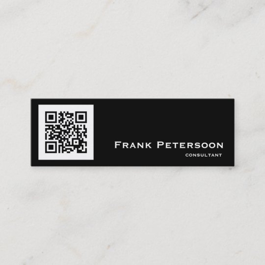 Moderner Schwarzweiss Qr Code Berater Mini Visitenkarte Zazzle Ch