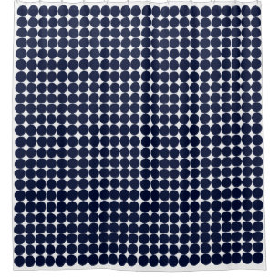 Moderner Schwarzweißpolka-Dot-Untersetzer Duschvorhang
