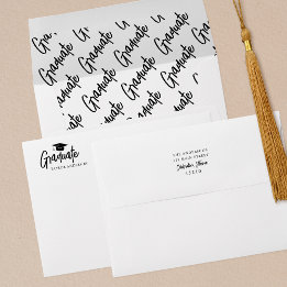 Moderner Script-Abschluss Elegante Rücksendeadress