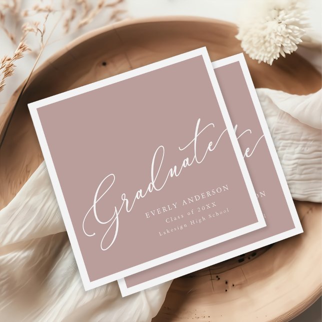 Moderner Script Graduate Einftiger Abschluss Serviette (Von Creator hochgeladen)