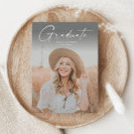 Moderner Script Graduate Foto Abschluss Einladung<br><div class="desc">Moderne Script Graduate Foto Abschluss Invitation.Colors können geändert werden. Auf der Rückseite befinden sich weitere Details und das zweite Foto. Klicken Sie auf die Schaltfläche Bearbeiten,  um dieses Design mit Ihren Fotos und Texten anzupassen.</div>