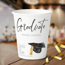 Moderner Script Graduate Hat Abschluss