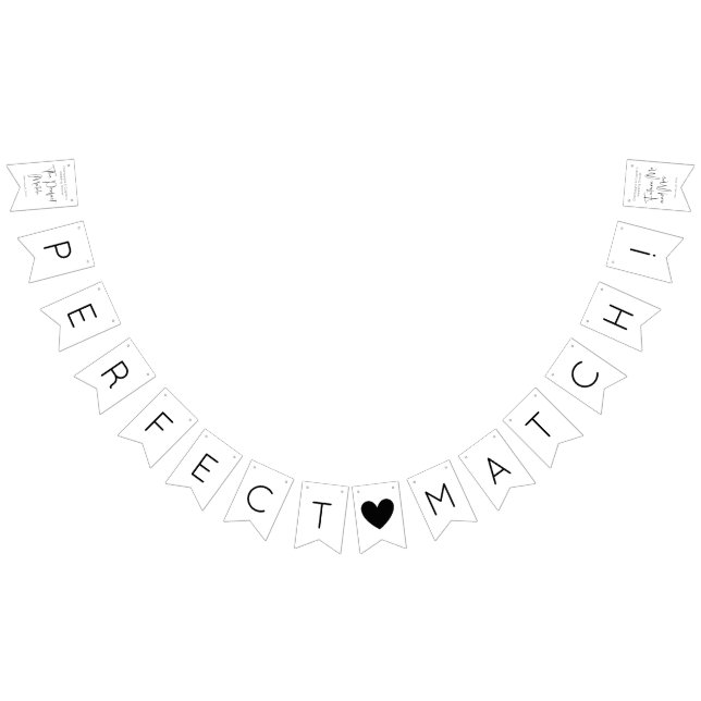 Moderner Script-Polterabend Wimpelkette (Alle)