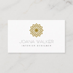 Moderner Senf orientalischer Innendesigner Visitenkarte