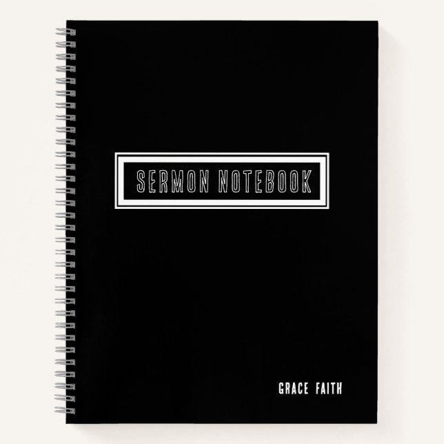 Moderner Sermon Notizbuch (Vorderseite)