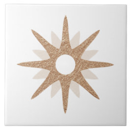 Moderner Single - Rosa Sternexplosion aus dem Mitt Fliese