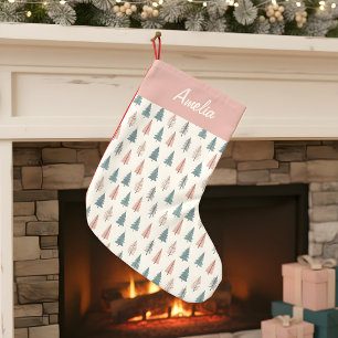 Moderner skandinavischer Stil Kleiner Weihnachtsstrumpf