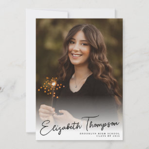 Moderner Skriptname-Klasse Jahr 6 Foto Abschluss Ankündigung