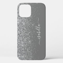 Moderner Sliver Glitzer Eleganter Skriptname Case-Mate iPhone Hülle