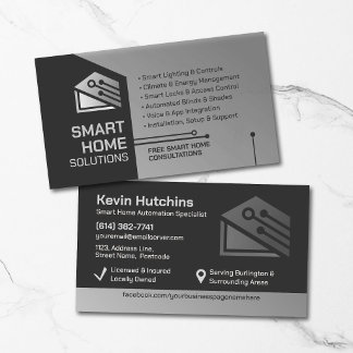Moderner Smart-Home-Automatisierungsspezialist Visitenkarte