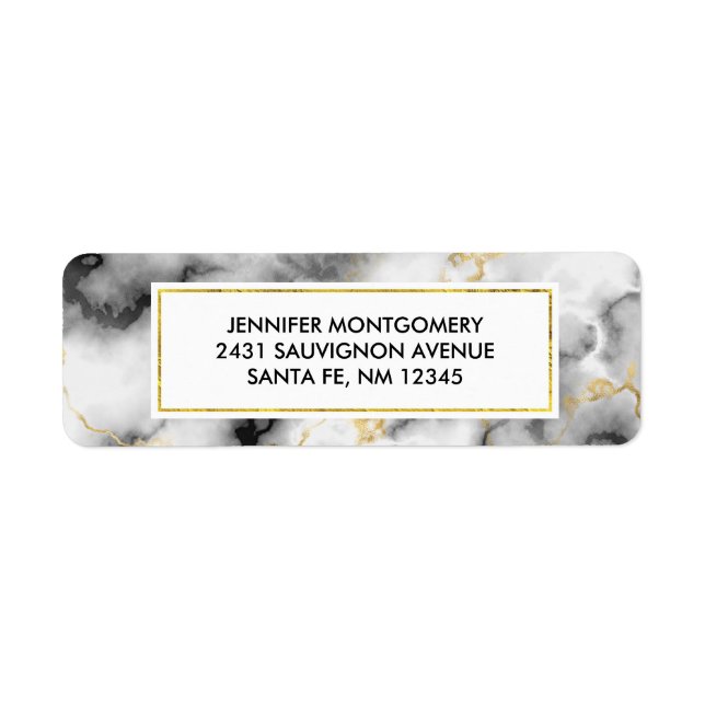 Moderner Smoky-Graumarmor mit Goldband (Vorne)