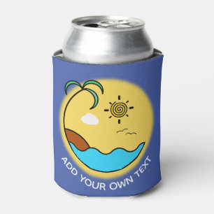 Moderner Sommer Beach Emblem Art Custom Text Dosenkühler