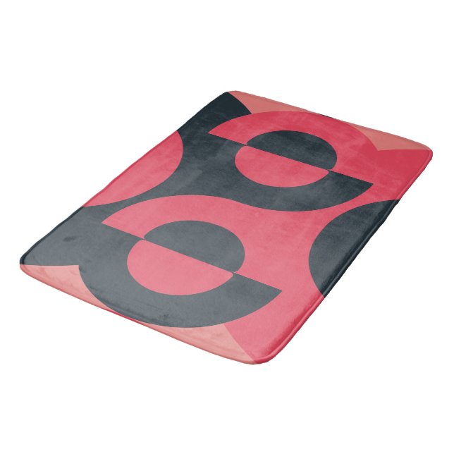 Moderner Sommersonnensaal Mitte des Jahrhunderts Badematte (Schrägansicht)