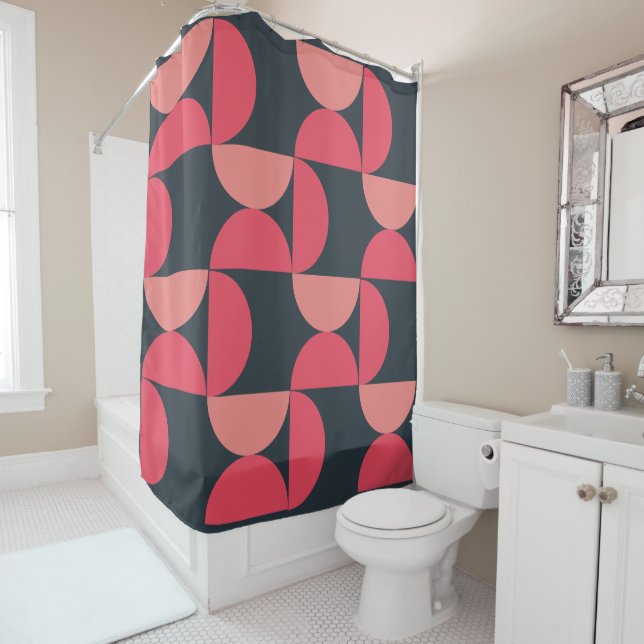 Moderner Sommersonnensaal Mitte des Jahrhunderts Duschvorhang (Beispiel)