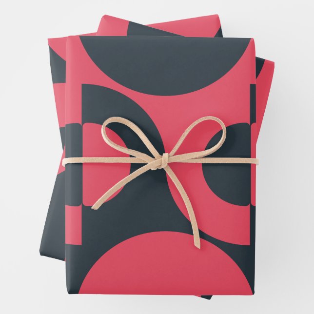 Moderner Sommersonnensaal Mitte des Jahrhunderts Geschenkpapier Set (Beispiel)