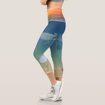 Moderner Sonnenaufgang im Ozean, Schildkröten und 