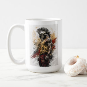 Moderner spartanischer Krieger – Alte Stärke moder Kaffeetasse