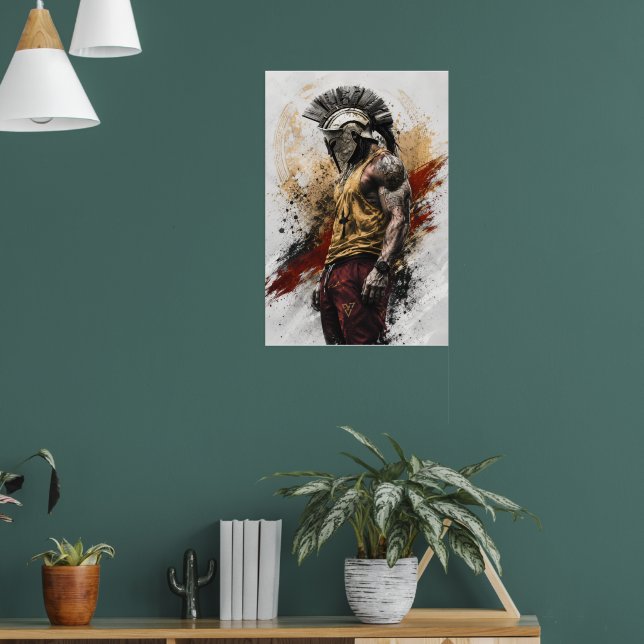 Moderner spartanischer Krieger – Alte Stärke moder Poster (Wohnzimmer 1)