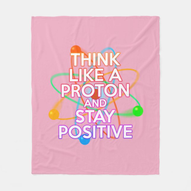 Moderner Spaß Girly Pink Inspirierend Science Spri Fleecedecke (Vorderseite)
