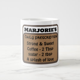 Moderner Spaß Minimalistisch Name Kaffee Lover Jumbo-Tasse