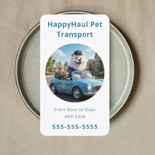 Moderner Spezialist für Tiertransporte Pet Taxi Visitenkarte