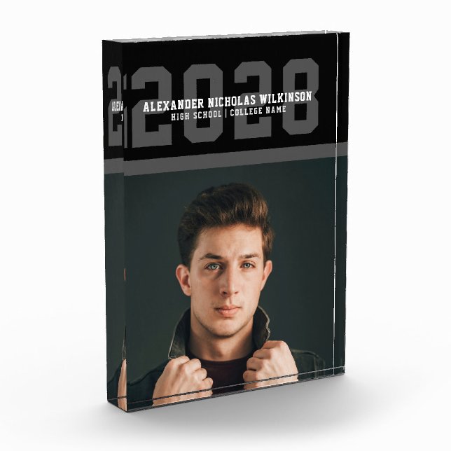 Moderner sportlicher, mutiger Typografie-Abschluss Fotoblock (Links)