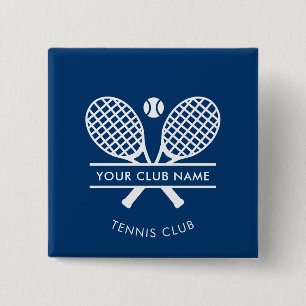 Moderner Sportvereinsname Tennis Team Swag Custom Button