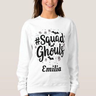 Moderner Squad Ghouls Halloween-Individuelle Name Sweatshirt