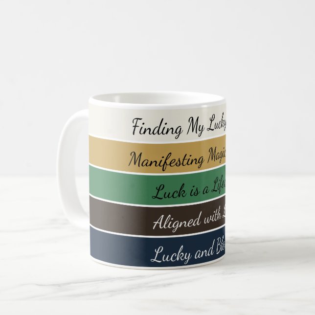 Moderner St. Patrick’s Day Farbverlauf Kaffeetasse (Vorderseite Links)