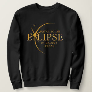 Moderner Staat 2024 Texas Total Solar Eclipse Sweatshirt