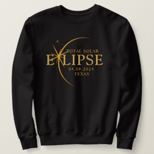Moderner Staat 2024 Texas Total Solar Eclipse Sweatshirt