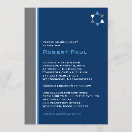 Moderner Star Bar Mitzvah Einladung
