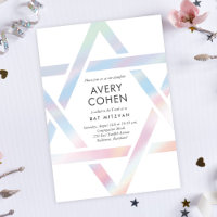 Moderner Star Holographic Bat Mitzvah