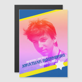 Moderner Star von David Bar Mitzvah Save the Date Magneteinladung