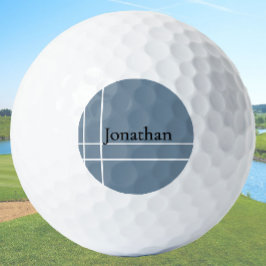 Moderner staubblauer minimalistischer individuelle golfball