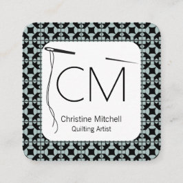 Moderner Steppdecken-Handwerker Quadratische Visitenkarte