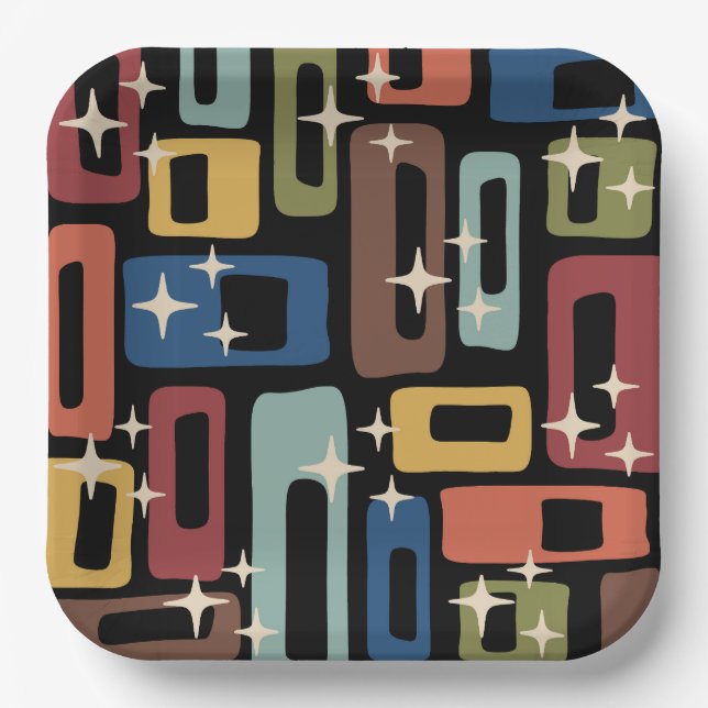 Moderner Stil des Mittelalters Pappteller (Vorderseite)