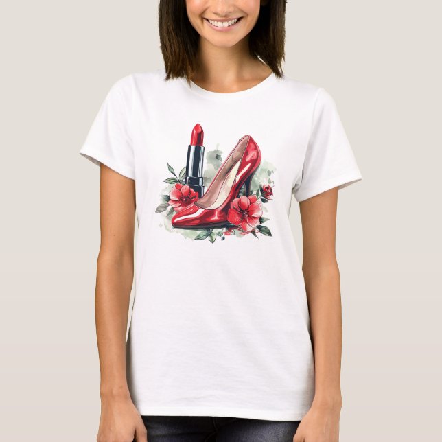 Moderner Stil Sensual Beautiful Woman T - Shirt (Vorderseite)